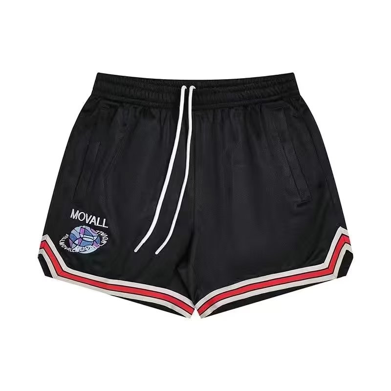 Férfi nyári rövidnadrágok - fiatalos divat, egyszerű sportos rövidnadrág, kosárlabda-stílusú casual