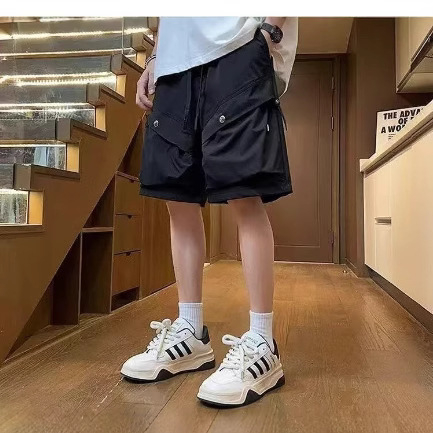 Cleanfit muški cargo šorc, ljeto, casual srednje duljine, s velikim džepovima, američki stil