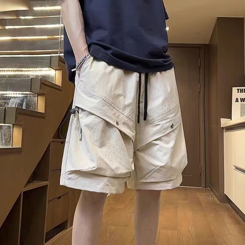 Cleanfit muški cargo šorc, ljeto, casual srednje duljine, s velikim džepovima, američki stil