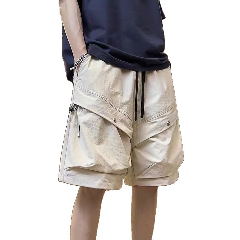 Cleanfit muški cargo šorc, ljeto, casual srednje duljine, s velikim džepovima, američki stil