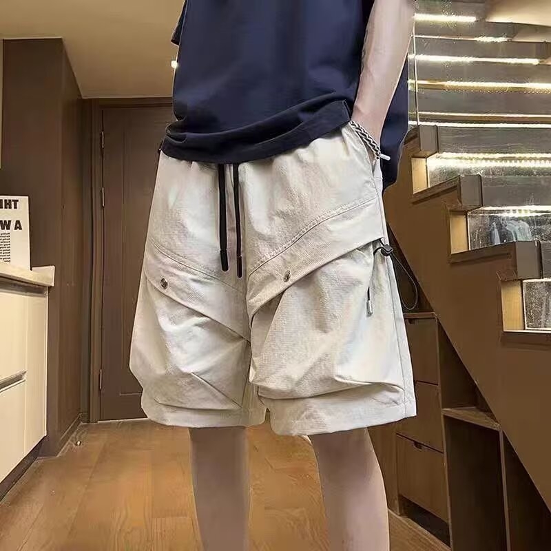 Cleanfit muški cargo šorc, ljeto, casual srednje duljine, s velikim džepovima, američki stil