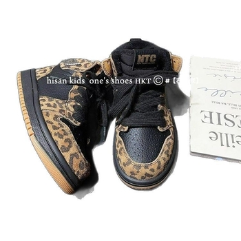 Dječje kožne visoke tenisice s leopard uzorkom, modna marka, proljeće 2025, street dance stil