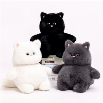 Meow It Cub бял плюшен коте — сладка котешка кукла и възглавница