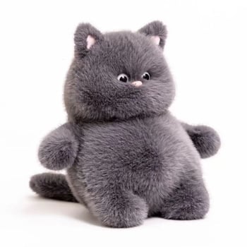 Meow It Cub бял плюшен коте — сладка котешка кукла и възглавница