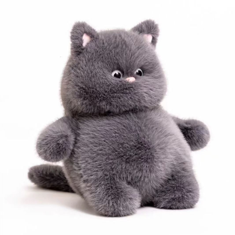Meow It Cub бял плюшен коте — сладка котешка кукла и възглавница