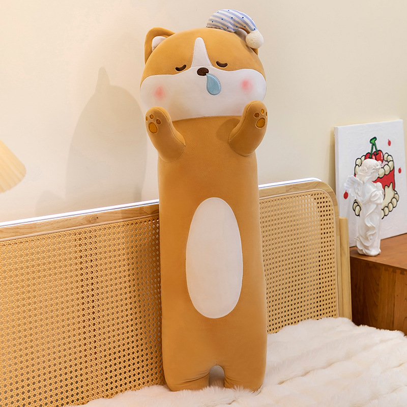 Păpușă pluș Shiba Inu, pernă din pluș moale – jucărie de dormit pentru pat