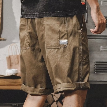 Muški teški retro radnički šorc, ljeto, labav kroj, japanski stil, plus veličina, casual