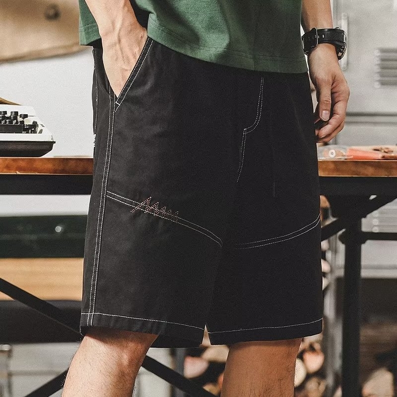 Muški teški retro radnički šorc, ljeto, labav kroj, japanski stil, plus veličina, casual