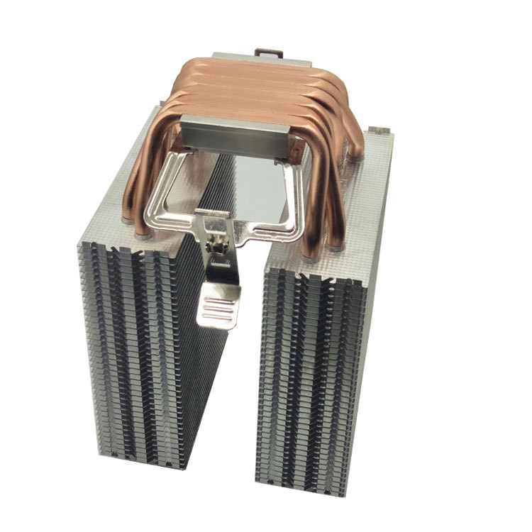 CPU hladnjak s bakreno-aluminijskim rashladnikom, 2 toplovodne cijevi, 110 mm veličina, hidraulički ležaj, 2200 RPM, tiha rada