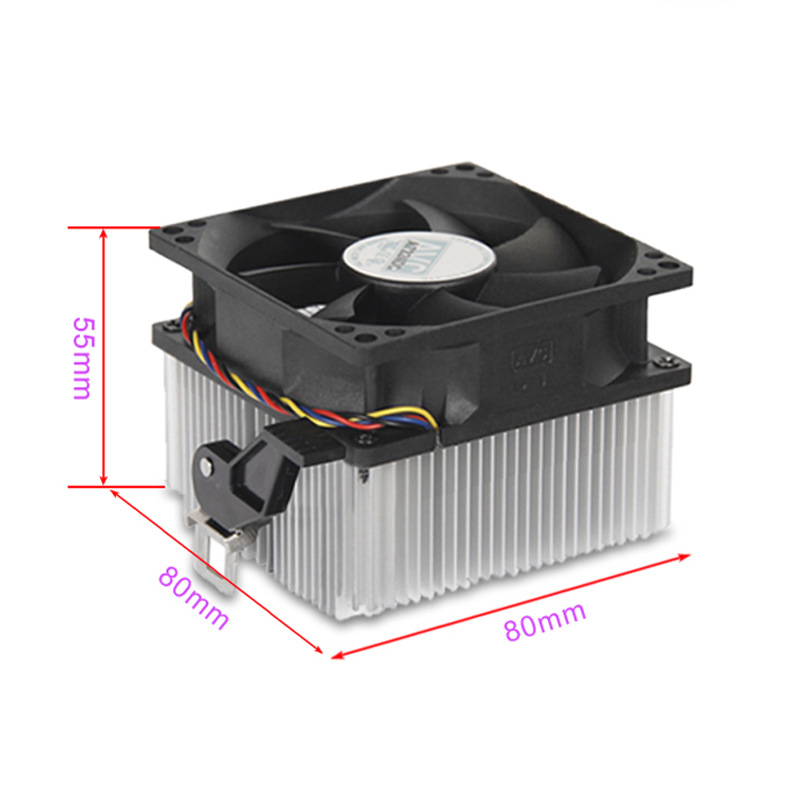 AVC CPU ventilator za AMD, bakreno jezgro, 4-pin tiši PWM ventilator