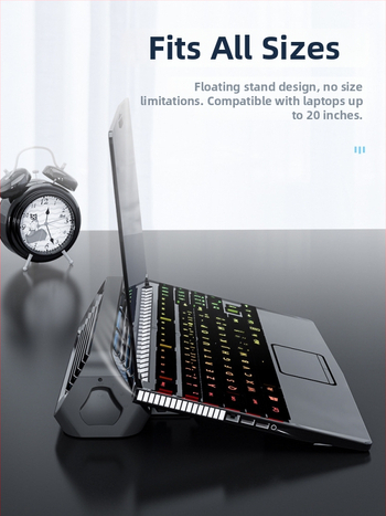 Nový turbo chladič na notebook s univerzálnym stojanom – pre notebook, tabletu a telefón