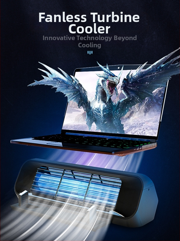 Nový turbo chladič na notebook s univerzálnym stojanom – pre notebook, tabletu a telefón