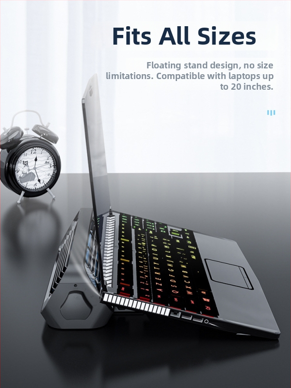 Nový turbo chladič na notebook s univerzálnym stojanom – pre notebook, tabletu a telefón