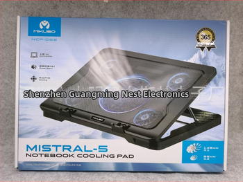 MIKUSO NCP-065 Výškovo nastaviteľný chladič pre notebook s 5 ventilátormi