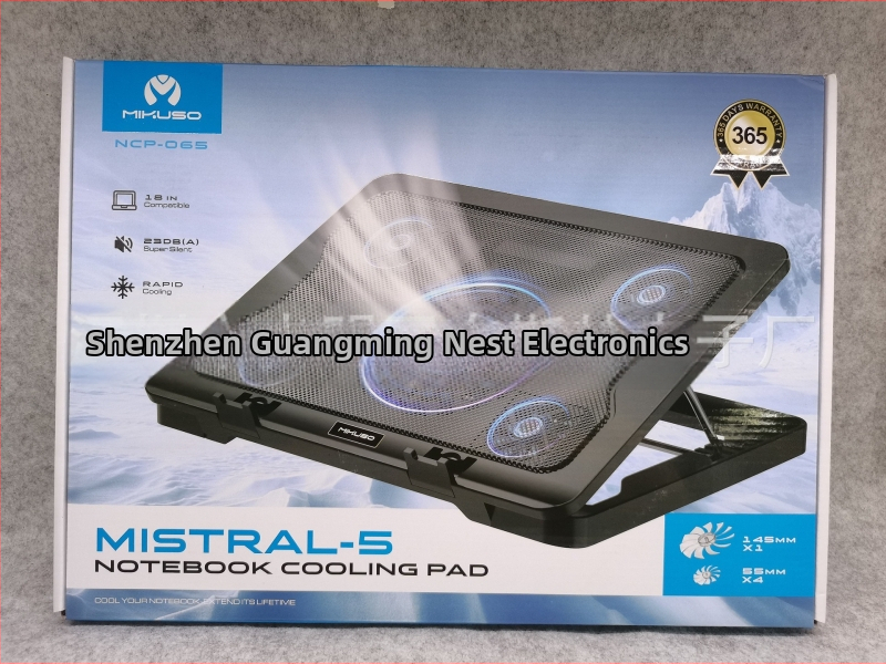 MIKUSO NCP-065 Výškovo nastaviteľný chladič pre notebook s 5 ventilátormi