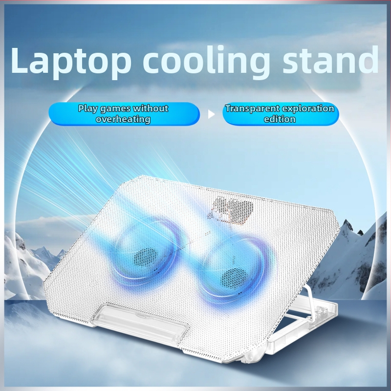 Noisy S200C chladiaca podložka pre notebook, konštrukcia metal+ABS+PC, tiché dvojventilátory, 14–15,6 palcov