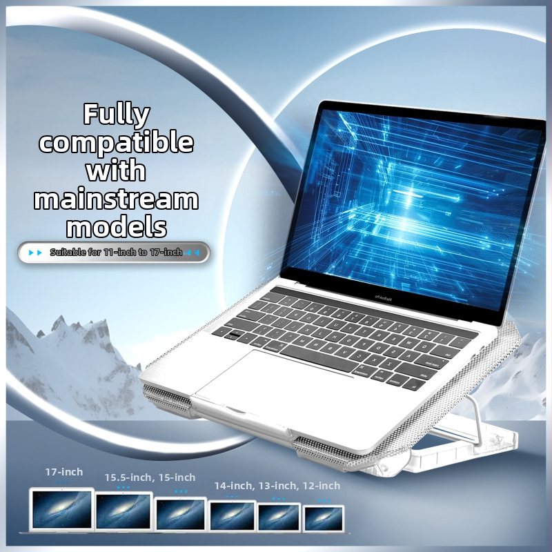Noisy S200C chladiaca podložka pre notebook, konštrukcia metal+ABS+PC, tiché dvojventilátory, 14–15,6 palcov