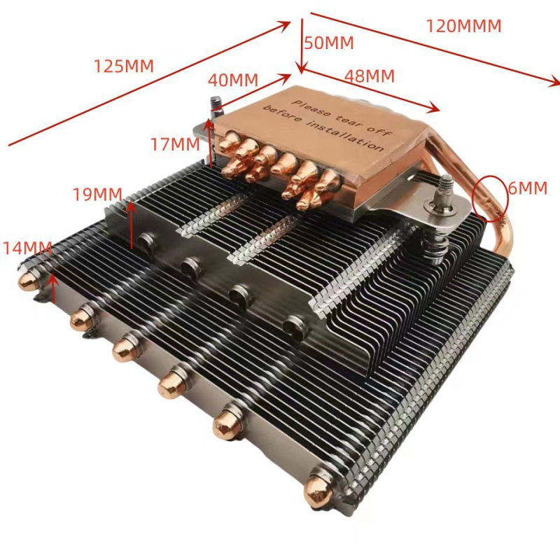 Meidu MD10C CPU hladnjak s 10 toplinskih cijevi, ultra-tanki zračni hladnjak, 125×120×50 mm, kompatibilan s 115x, 1700, 2011, AM4, AM5