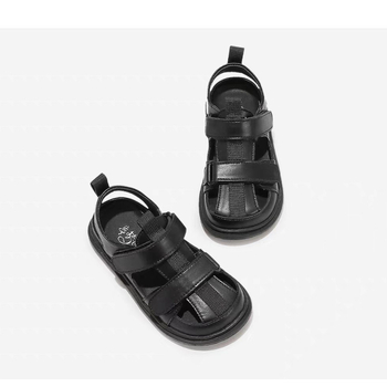 Dječje sandale s zatvorenim prstom, rimski stil, Velcro kopčanje, protuklizni potplat, ljetna obuća