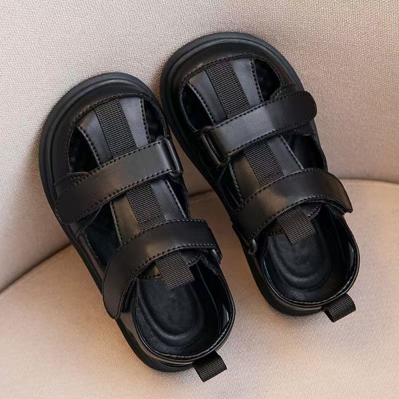 Dječje sandale s zatvorenim prstom, rimski stil, Velcro kopčanje, protuklizni potplat, ljetna obuća
