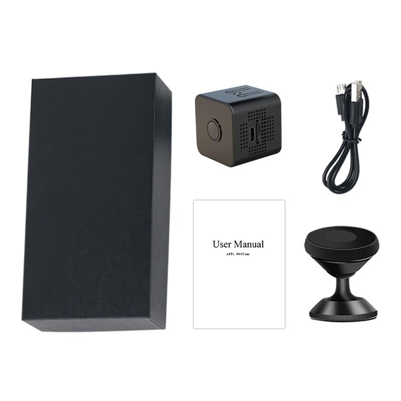 X1 компактна квадратна WiFi камера 1080p с нощно виждане за охрана — мини камера