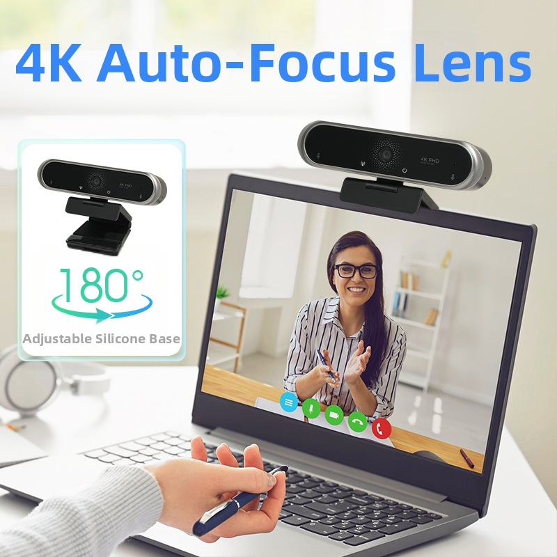 4K USB webkamera pre notebooky a stolné počítače, PDAF autofokus, bez ovládačov, HD kamera pre videokonferencie