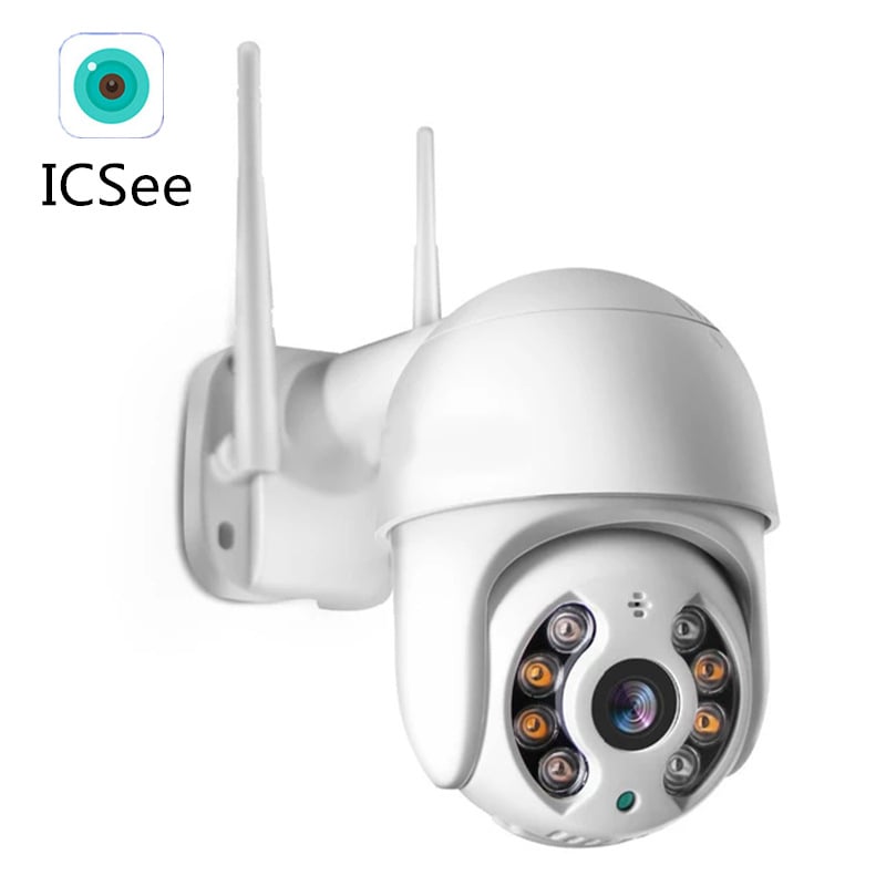 ICSEE 360° външна PTZ камера, 5MP, безжична Wi‑Fi, дистанционно наблюдение