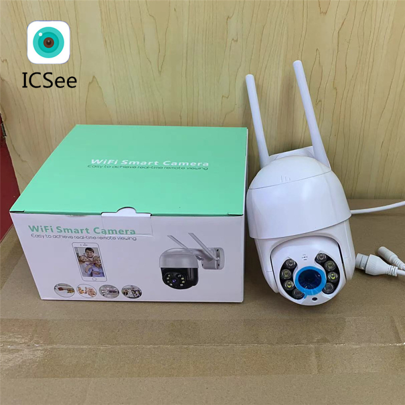 ICSEE 360° външна PTZ камера, 5MP, безжична Wi‑Fi, дистанционно наблюдение