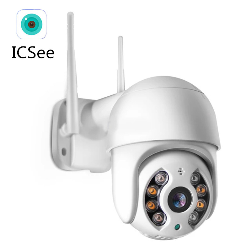 ICSEE 360° външна PTZ камера, 5MP, безжична Wi‑Fi, дистанционно наблюдение