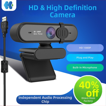 Haokai 1080P60 kamera pre stolný počítač na online vyučovanie USB autofokus zabudovaný mikrofón