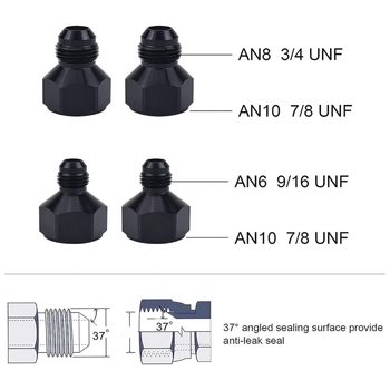 Brit stílusú 19 rétegű olajhűtő AN8/AN6 adapterekkel és AN10 olajhűtővel