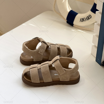 Dječje sandale 22–30, ljetni model, zatvoren vrh, rimski stil, mekana potplata