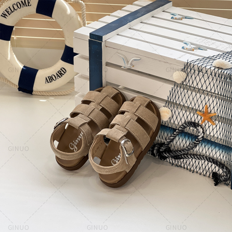 Dječje sandale 22–30, ljetni model, zatvoren vrh, rimski stil, mekana potplata