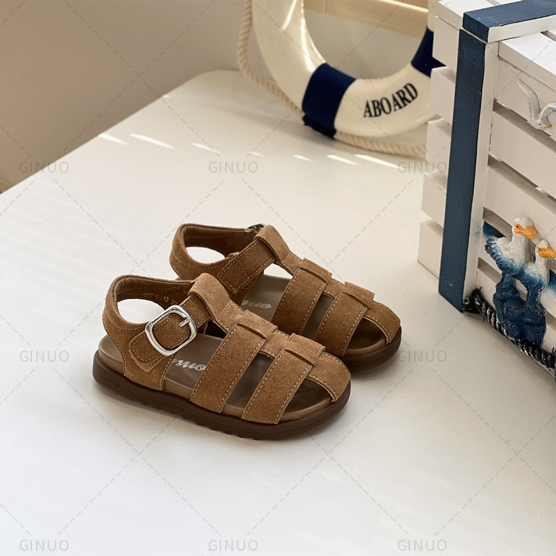 Dječje sandale 22–30, ljetni model, zatvoren vrh, rimski stil, mekana potplata