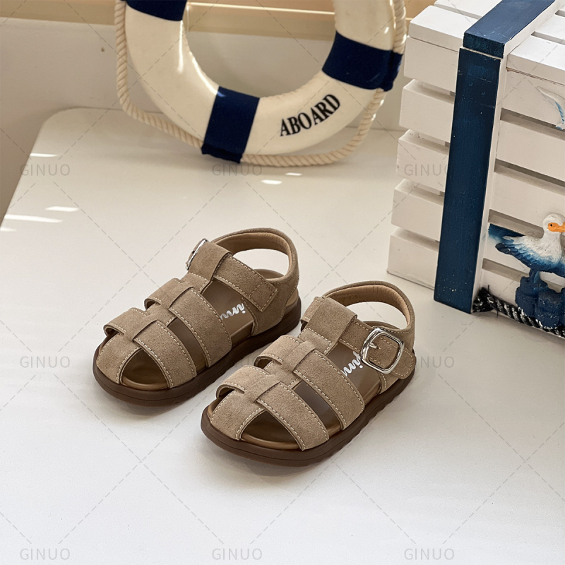 Dječje sandale 22–30, ljetni model, zatvoren vrh, rimski stil, mekana potplata