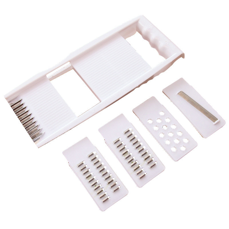 Viacúčelový krájač na zeleninu so strúhadlom, 4-dielny set, na zemiaky a uhorky, hrubé aj jemné strúhanie
