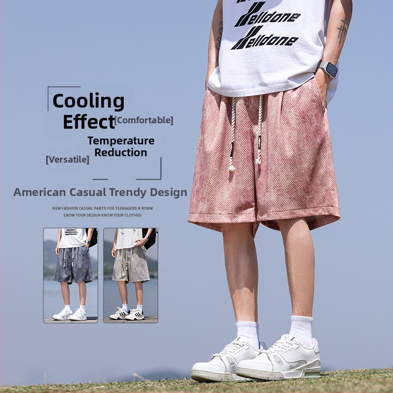 NASA muške ljetne šorceve, lagane, kapri dužine, poliester, 2025 novi model, sportski stil