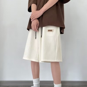 Férfi nyári ice silk rövidnadrág, elasztikus derék, laza szabású, casual fazon