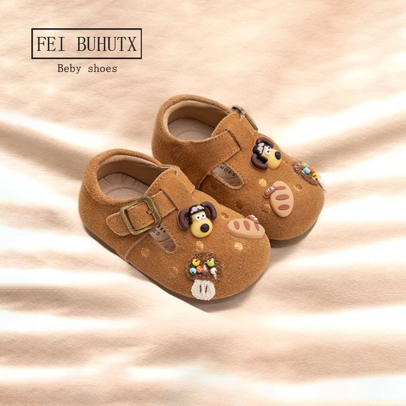 Birkenstock stil dječje cipele s mekim potplatom, kožni gornji dio, životinjski uzorak, za dob 1–3 godine, unisex