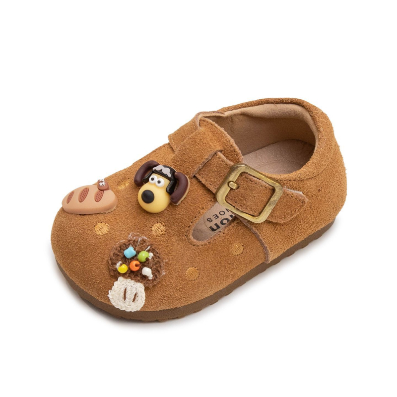 Birkenstock stil dječje cipele s mekim potplatom, kožni gornji dio, životinjski uzorak, za dob 1–3 godine, unisex