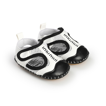Letnje sandale za bebe i malu djecu, mrežasti prozračan gornji dio, mekana potplat, zatvoren prst, zaštita od udaranja, zatvaranje Velcro, unisex, uzrast 12–36 mjeseci