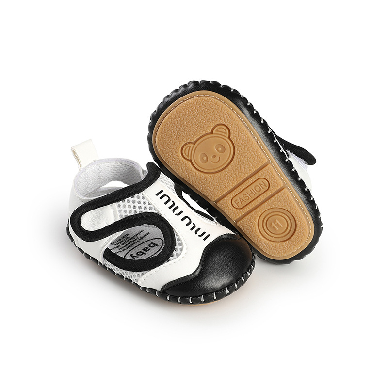 Letnje sandale za bebe i malu djecu, mrežasti prozračan gornji dio, mekana potplat, zatvoren prst, zaštita od udaranja, zatvaranje Velcro, unisex, uzrast 12–36 mjeseci