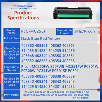 Tonerkazeta pre Ricoh MC250/MC251/PC301/PC300W/PC311W