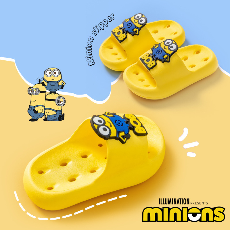 Minions dječje papuče s izrezima za djevojčice, stil roditelj-dijete, protuklizne kupaonske papuče EVA