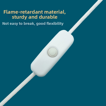 USB kábel so spínačom pre LED nočnú lampu a stolnú lampu, 12V napájací kábel, 1A/2A konektor