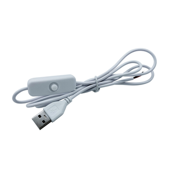 USB kábel so spínačom pre LED nočnú lampu a stolnú lampu, 12V napájací kábel, 1A/2A konektor