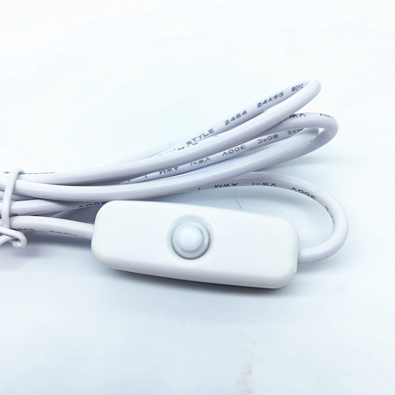 USB kábel so spínačom pre LED nočnú lampu a stolnú lampu, 12V napájací kábel, 1A/2A konektor