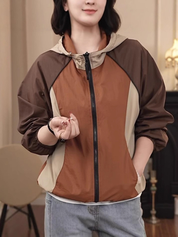 Ζακέτα patchwork oversized, Κορεατικού στυλ, χαλαρή γραμμή, γυναικεία
