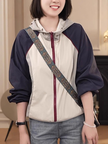 Ζακέτα patchwork oversized, Κορεατικού στυλ, χαλαρή γραμμή, γυναικεία