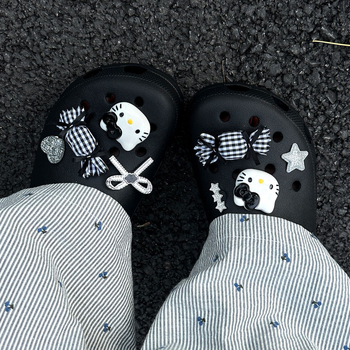 Privjesci za Crocs obuće s crtanim mačkama – DIY ukrasi za dječje cipele, kompatibilno s Crocs kopčom, 12 mm